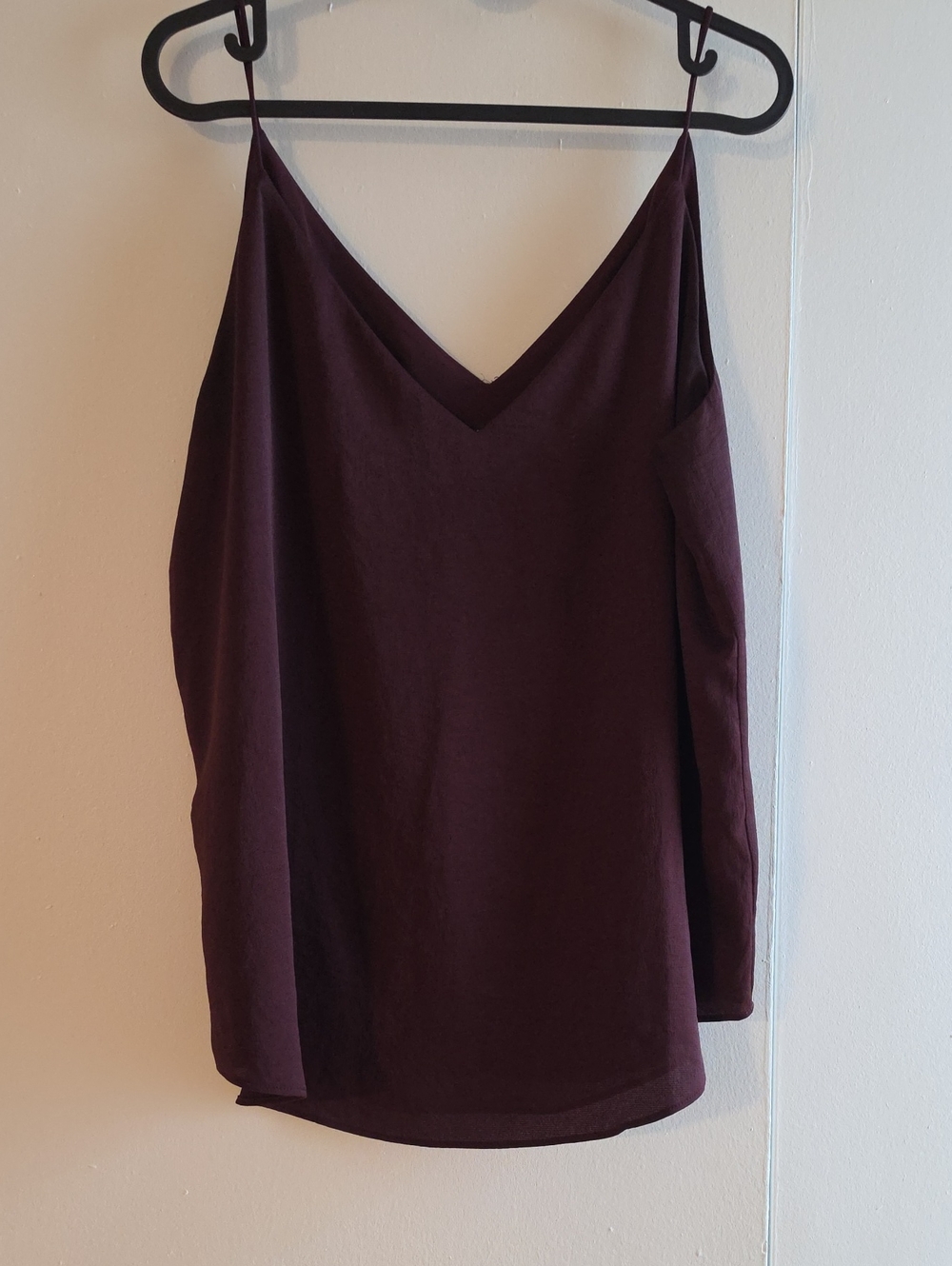 Express Plum V-Neck  Spaghetti Strap Camisole,Large_